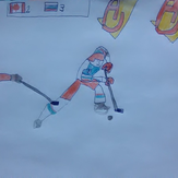 Рисунок "Россия - Канада" на конкурс "Конкурс детского рисунка “Спорт в нашей жизни”"