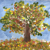 Рисунок "Листопад" на конкурс "Конкурс рисунка "Осенний листопад 2017""