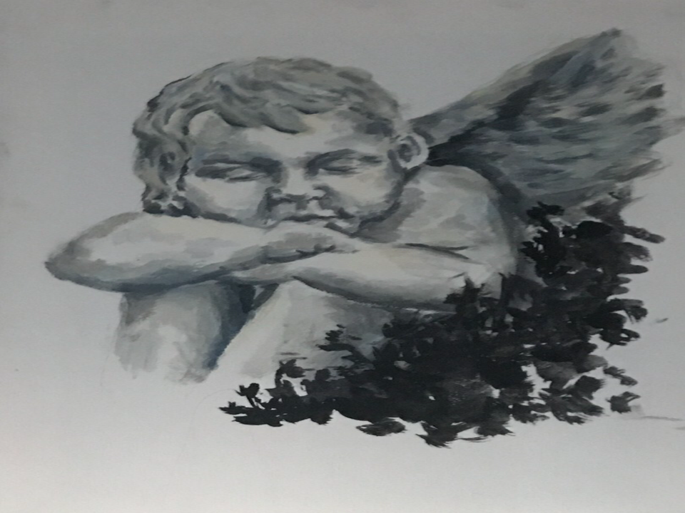 Детский рисунок - Спящий ангел