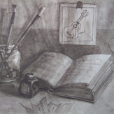 Рисунок "Натюрморт с книгой"