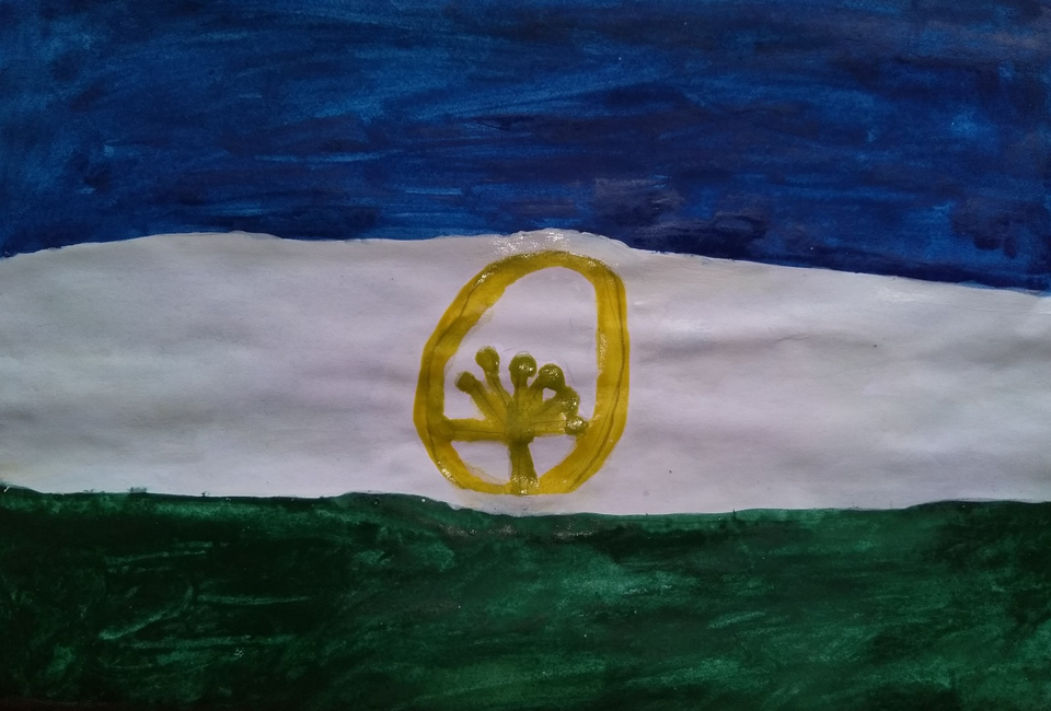 Детский рисунок - Флаг республики Башкортостан