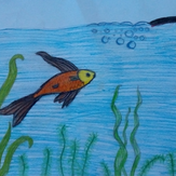Рисунок "Рыбка в аквариуме"