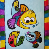 Рисунок "Разноцветные рыбки"