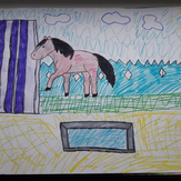 Рисунок "Моя любимая лошадь" на конкурс "Весеннее настроение"