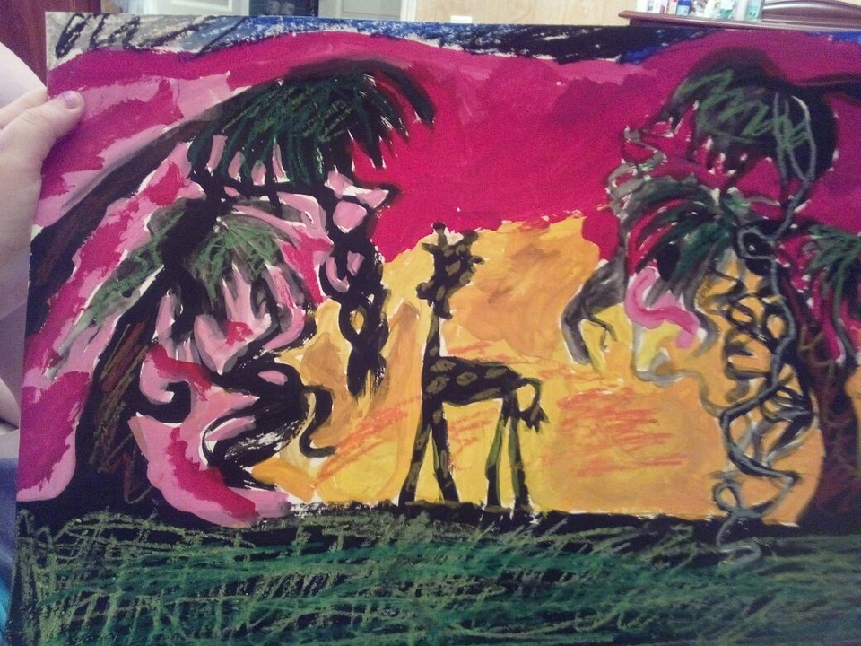 Детский рисунок - Африка