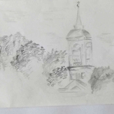 Рисунок "Пленэр в Кусково"