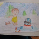 Рисунок "Закалка" на конкурс "Конкурс детского рисунка “Спорт в нашей жизни”"