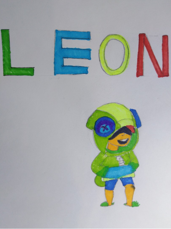 Детский рисунок - Леон