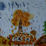 Рисунок "Осенний лес" на конкурс "Конкурс рисунка "Осенний листопад 2017""