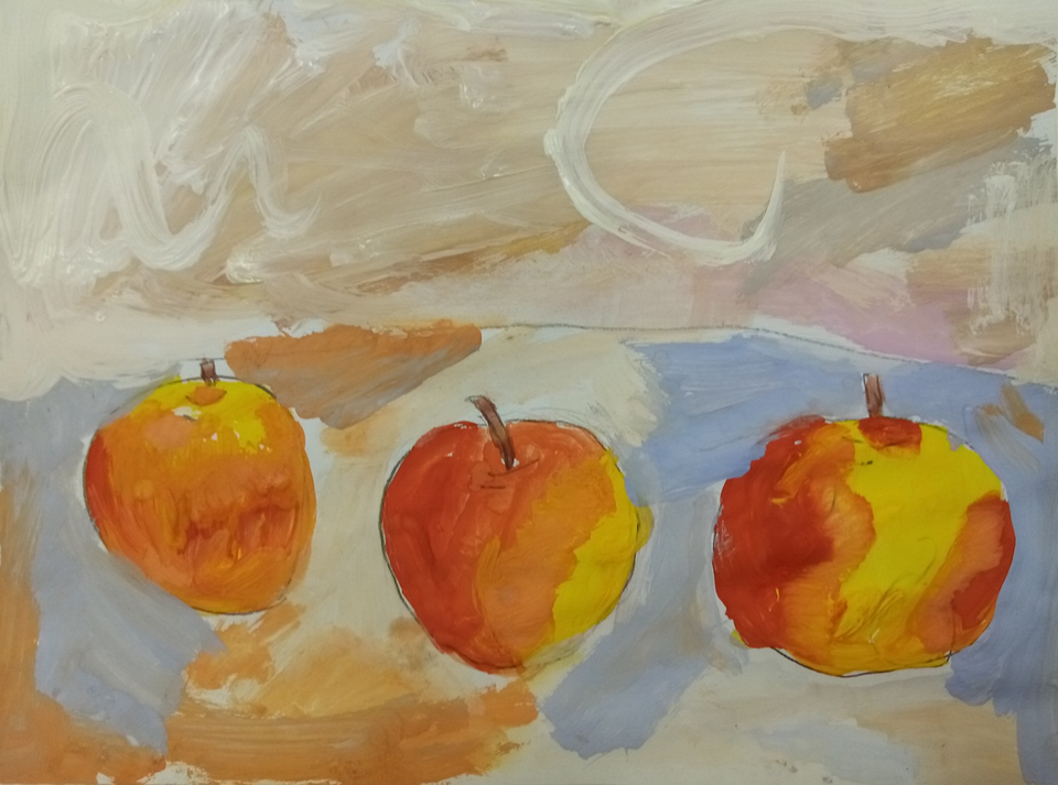 Детский рисунок - Наливные яблочки
