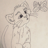 Рисунок "Кот аниме"