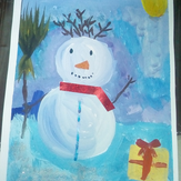 Рисунок "Снеговик" на конкурс "Конкурс “Новогодняя Магия - 2020”"