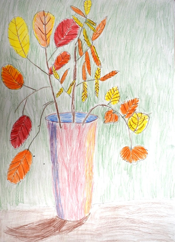 Детский рисунок - Осенний букет