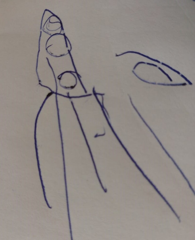 Детский рисунок - Ракета в космосе