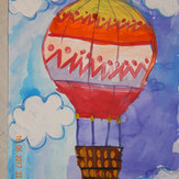 Рисунок "Я улетаю на большом воздушном шаре"