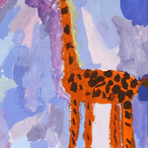 Рисунок "Жираф дорос до солнца" на конкурс "Конкурс детского рисунка “Невероятные животные - 2018”"