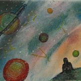 Рисунок "Тайны звездных миров" на конкурс "Конкурс творческого рисунка “Свободная тема-2021”"