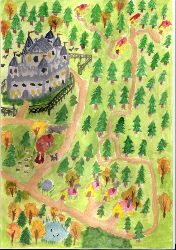 Детский рисунок - Сон о Волшебной стране