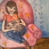 Рисунок "Мой зайчик" на конкурс "Конкурс детского рисунка "Любимое животное - 2018""