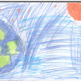 Рисунок "Земля" на конкурс "Конкурс детского рисунка “Таинственный космос - 2018”"
