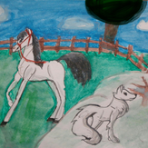 Рисунок "Дикий и домашний" на конкурс "Конкурс детского рисунка "Любимое животное - 2018""