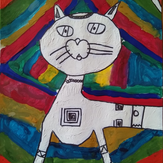 Рисунок "Белый кот"