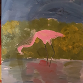 Рисунок "отпуск фламинго" на конкурс "Конкурс рисунка "Лето - это маленькая жизнь""
