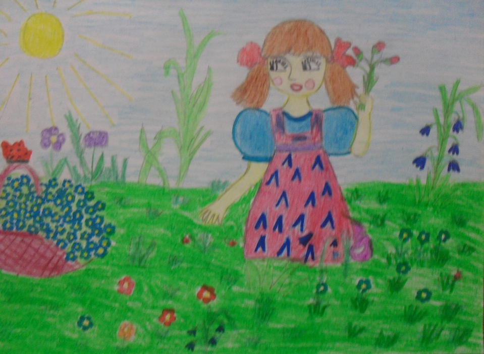 Детский рисунок - Как прекрасен этот мир