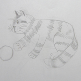 Рисунок "Игривый кот"