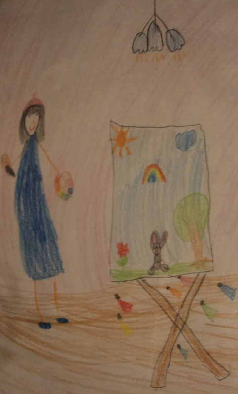 Детский рисунок - Я-художник