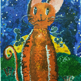 Рисунок "Кот который гуляет сам по себе" на конкурс "Конкурс творческого рисунка “Свободная тема-2019”"