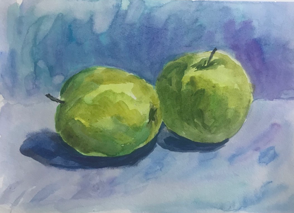 Детский рисунок - Яблоки