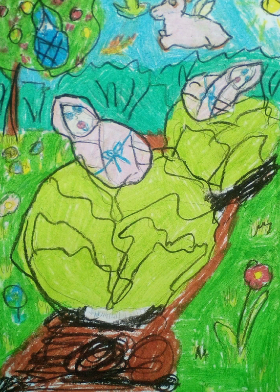 Детский рисунок - Волшебный сад