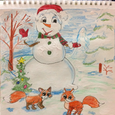 Рисунок "Снеговик"