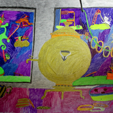 Рисунок "За окном инопланетяне" на конкурс "Конкурс творческого рисунка “Свободная тема-2020”"