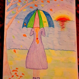 Рисунок "Закат осенью"