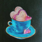 Рисунок "Воздушное печенье на завтрак" на конкурс "Конкурс творческого рисунка “Свободная тема-2021”"
