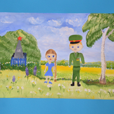 Рисунок "С войной закончили мы счеты" на конкурс "Конкурс детского рисунка “День Победы - 2018”"