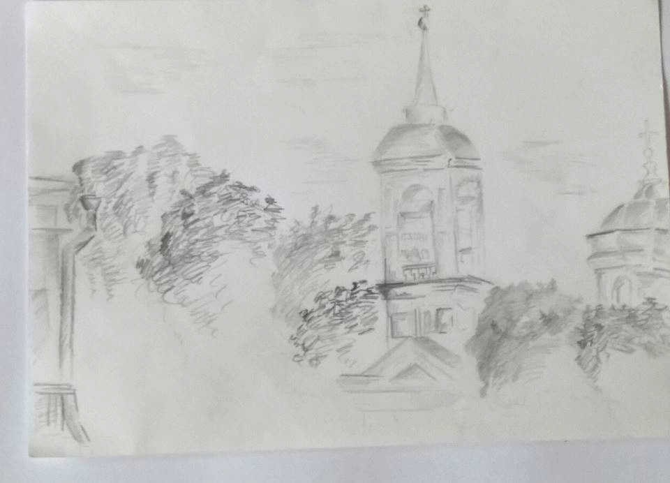 Детский рисунок - Пленэр в Кусково