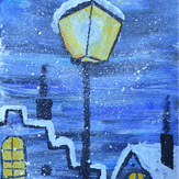 Рисунок "Старый уличный фонарь"