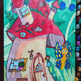 Рисунок "Домик для Эвелинки" на конкурс "Конкурс детского рисунка "Рисовашки и друзья""