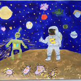 Рисунок "Новая галактика-новые друзья" на конкурс "Конкурс детского рисунка “Таинственный космос - 2018”"
