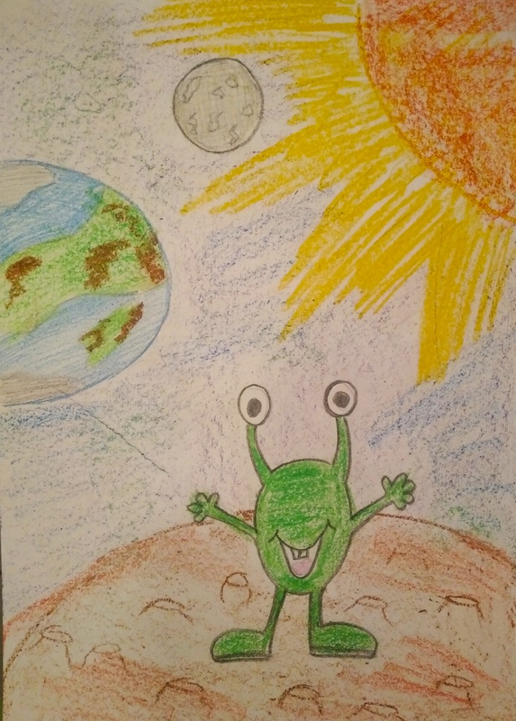 Детский рисунок - Инопланетянин