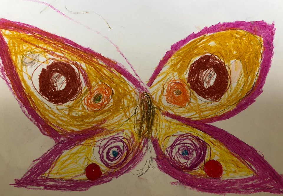 Детский рисунок - Бабочка Элина