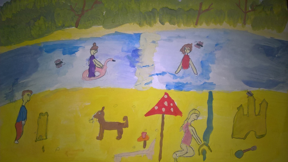 Детский рисунок - Лето в Бараново