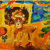 Рисунок "Подарки для любимой собаки" на конкурс "Конкурс детского рисунка "Любимое животное - 2018""