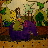 Рисунок "Принцесса и Слоник"