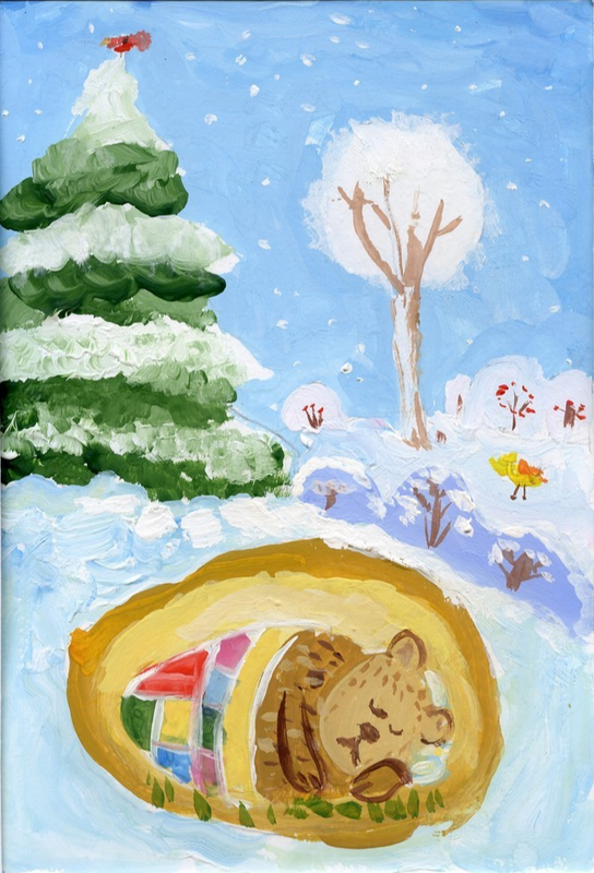 Детский рисунок - Зимний сон