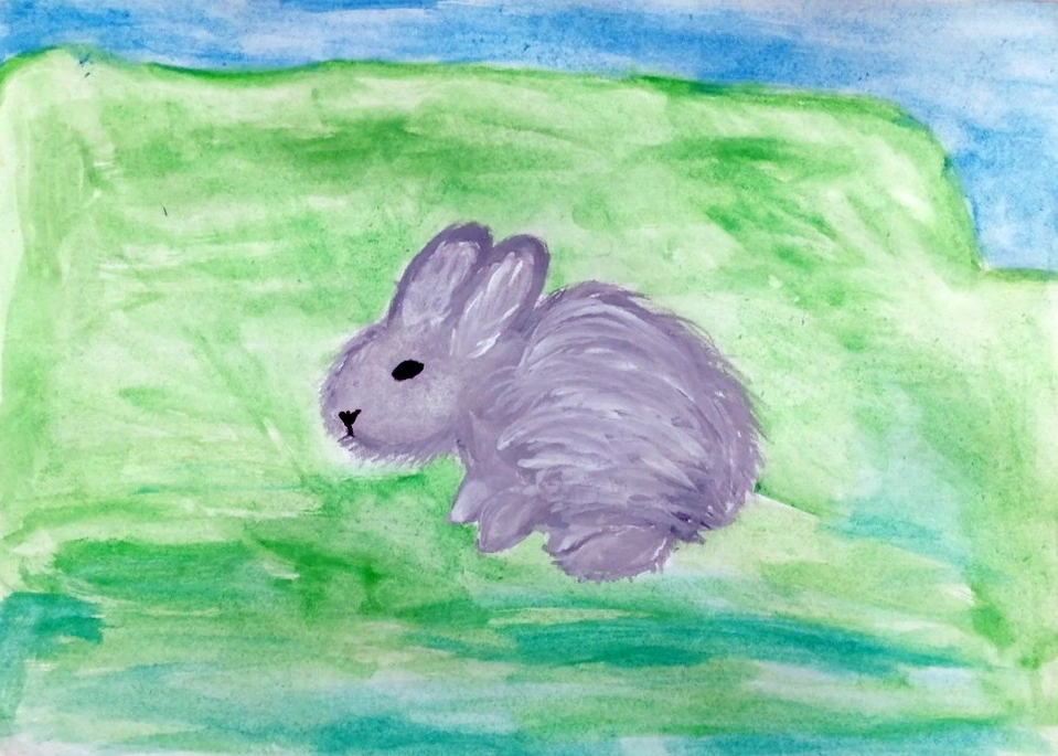Детский рисунок - Кролик