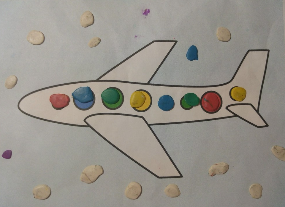 Детский рисунок - самолет